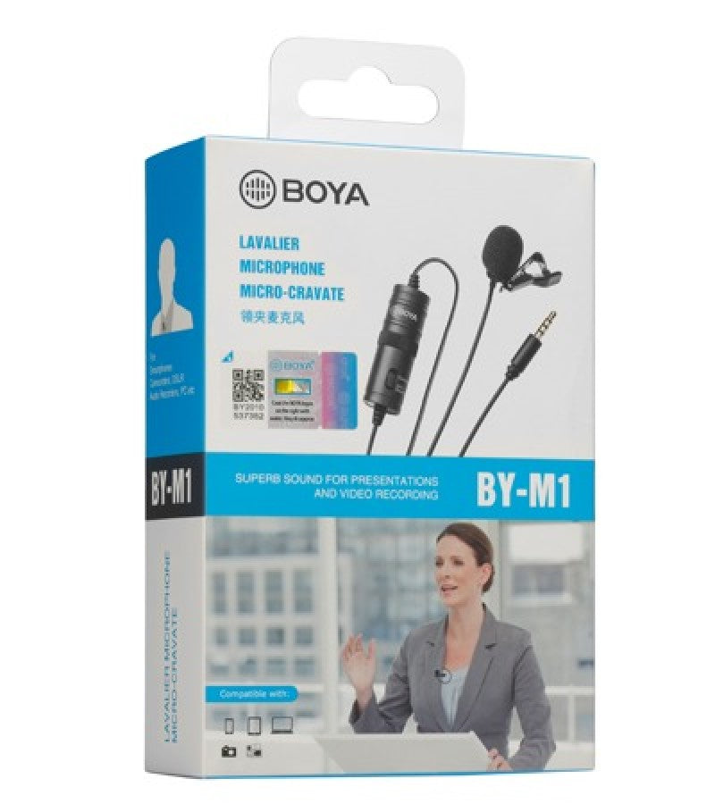 BOYA BY-M1 LAPEL COLLAR MICROPHONE FOR ANDROID-SMART PHONES-COMPUTER-PC-LAPTOP-DSLR-CAMERA