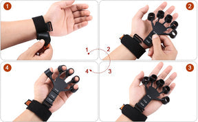 SILICONE GRIPSTER GRIP STRENGTHENER FINGER STRETCHER HAND GRIP TRAINER GYM FITNESS TRAINING AND EXERCISE HAND STRENGTHENEEXTENSION EXERCISE DEVICE