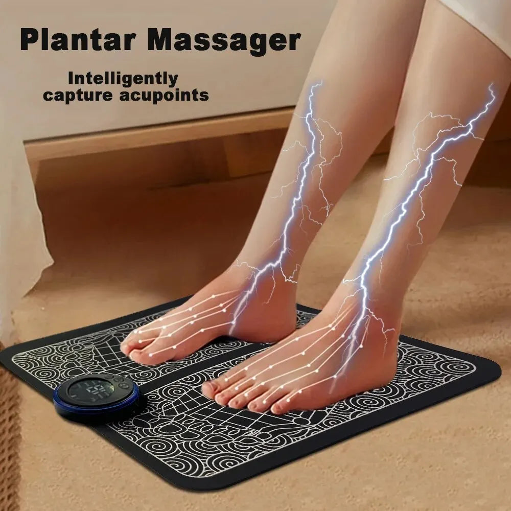 EMS ELECTRIC FOOT MASSAGER PAD RELIEF PAIN